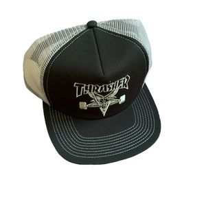 Thrasher Skate Goat black and gray mesh SnapBack hat New